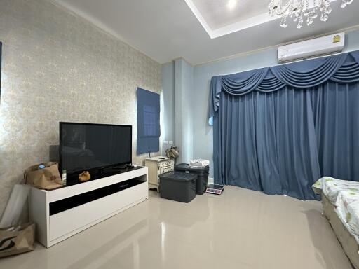 Spacious bedroom with modern amenities