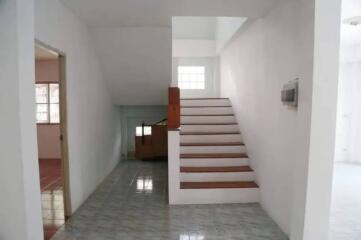 Interior view of a building with staircase