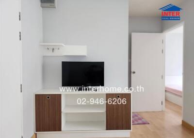 Living room with TV on cabinet