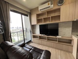 Modern living room with balcony view