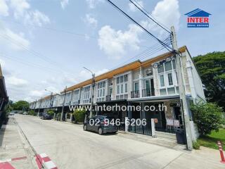 Exterior view of residential townhouses