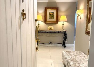 Elegant entryway with decorative elements