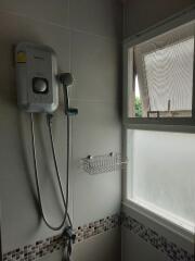 Shower area with water heater