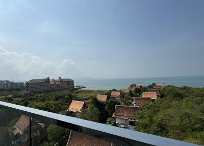 Scenic balcony view overlooking the sea