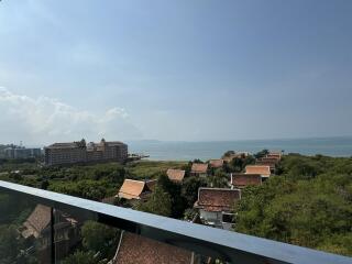 Scenic balcony view overlooking the sea