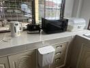 Kitchen with appliances on countertop