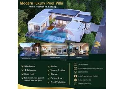 Luxurious pool villas near Ao nang beach