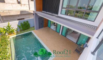 For Rent Pool villa 3beds 4 baths Located at Huai Yai