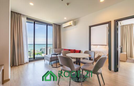 For rent! Sea view 2beds 1bath unit at The Edge Central Pattaya