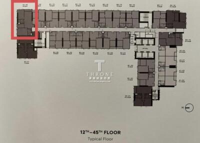 12th-45th floor typical floor layout