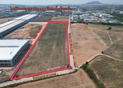 Aerial view of industrial land for sale