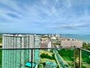 View from the balcony overlooking the city and ocean