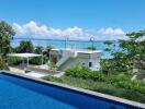 Ocean view from outdoor pool area