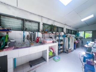 Spacious kitchen with natural light