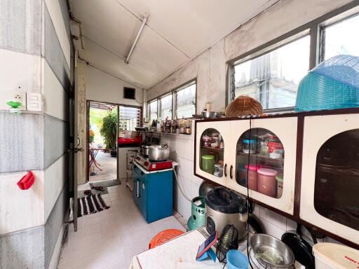 A small, cluttered kitchen