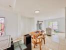 Bright kitchen and dining area