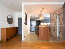 Modern kitchen with dining area