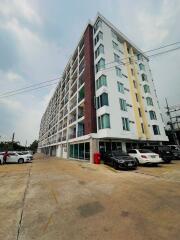 Exterior view of a multi-story residential building