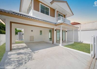 Modern house with a two-car garage