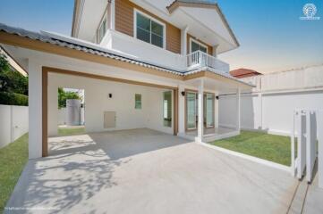 Modern house with a two-car garage