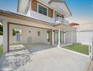 Modern house with a two-car garage