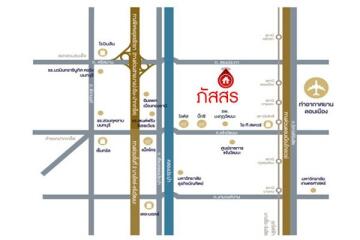 Area map indicating key locations and routes