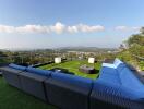 Spacious outdoor terrace with panoramic view