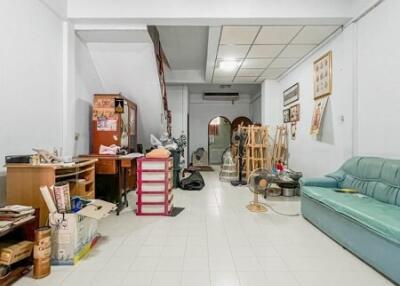 Living room with various furnishings and decor