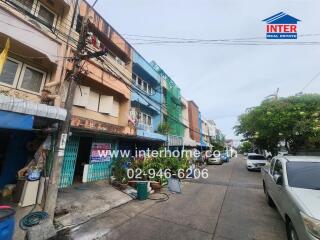 Street view of residential buildings