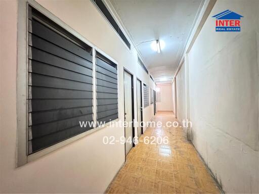 Interior hallway of a residential building