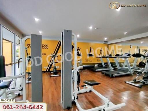 Well-equipped gym with modern fitness machines