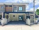 Exterior view of a modern townhouse