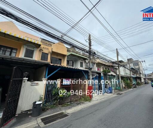 Street view of residential buildings