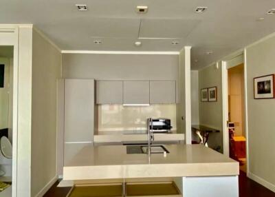 modern kitchen with island and built-in appliances