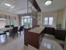 Modern kitchen with dining area