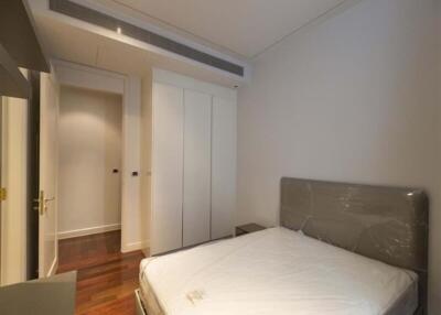 modern bedroom with wardrobe and a double bed
