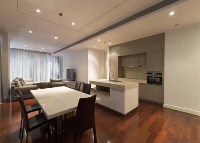 Modern open-concept living room and kitchen
