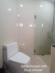 Full bathroom with huge shower