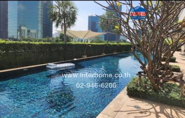 Outdoor swimming pool in a residential complex