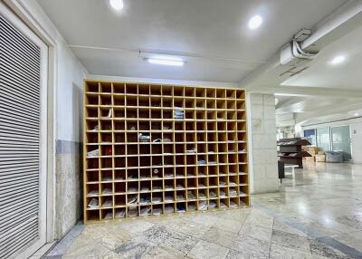 Mail room with pigeonhole slots
