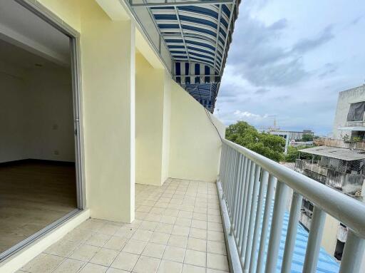 Spacious balcony with views