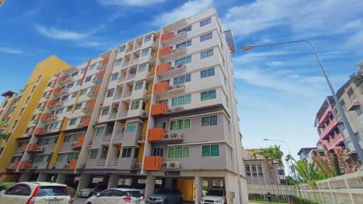 Exterior view of a multi-storey residential building