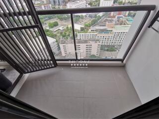 View from the balcony of an apartment showing cityscape