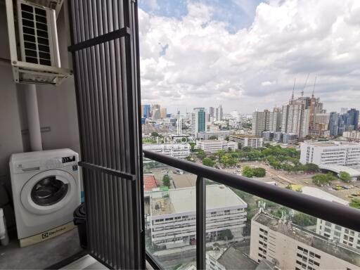 Balcony with city view