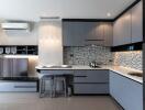 Modern kitchen with sleek cabinetry and integrated appliances