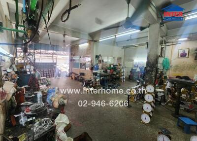 Industrial workshop with equipment and tools