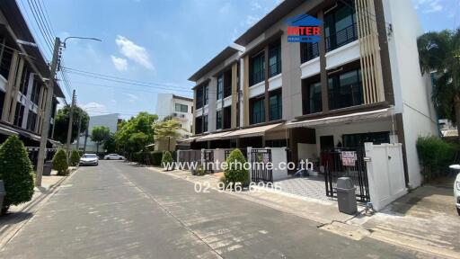 Modern residential neighborhood with townhouses