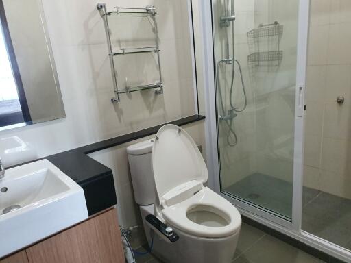 Modern bathroom with shower and bidet