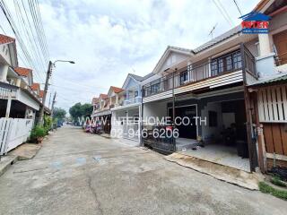 Street view of residential buildings