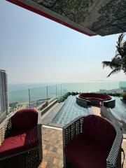 Rooftop terrace with ocean view